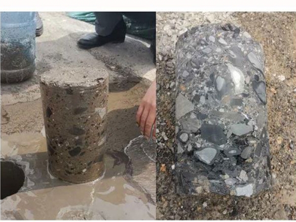 河南.平頂山——煤矸石用于路基固化取芯，檢測達(dá)標(biāo)